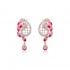 Beautifully Crafted Diamond Pendant Set with Matching Earrings in 18k gold with Certified Diamonds - PD1388P